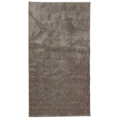 Vloerkleed Istan Hoogpolig Glanzend Grijs 80 x 150 cm