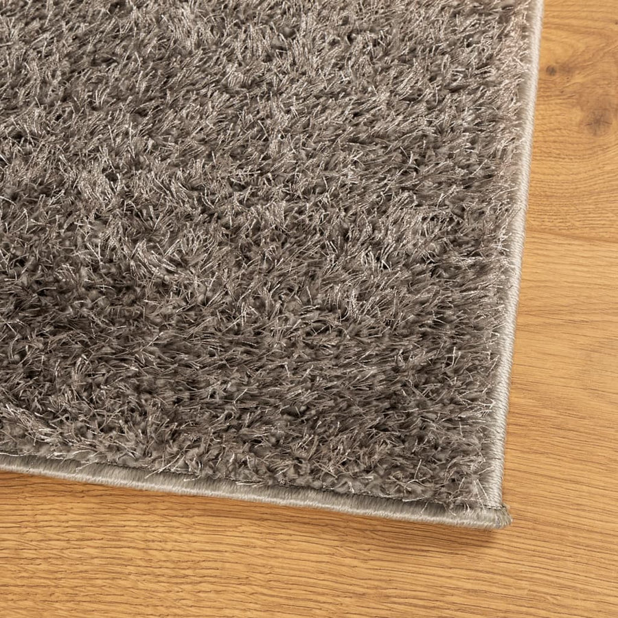 Vloerkleed Istan Hoogpolig Glanzend Grijs 80 x 150 cm