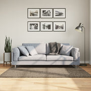 Vloerkleed 120x170 cm grijs hoogpolig glanzend