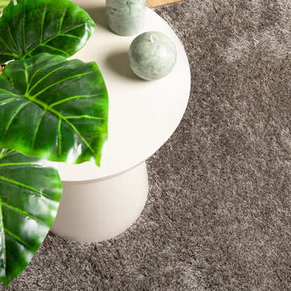 Vloerkleed ISTAN hoogpolig glanzend 200x280 cm grijs 200 x 280 cm Grijs