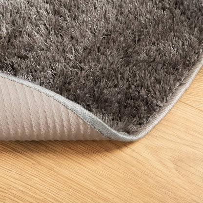 Vloerkleed Istan Hoogpolig Glanzend Grijs Ø 100 cm