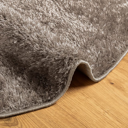 Vloerkleed Istan Hoogpolig Glanzend Grijs Ø 100 cm