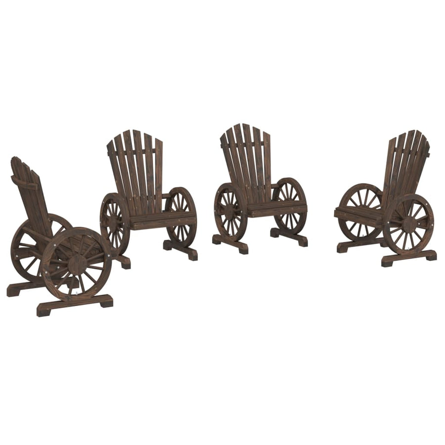 Tuinstoelen 4 St Adirondack Massief Vurenhout Beige En Antraciet