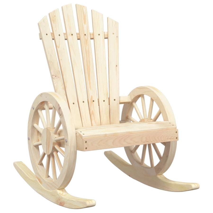 Schommelstoelen 2 St Adirondack Massief Vurenhout Zwart En Crème