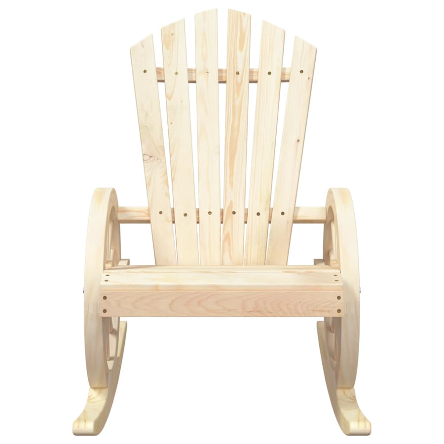 Schommelstoelen 2 St Adirondack Massief Vurenhout Zwart En Crème