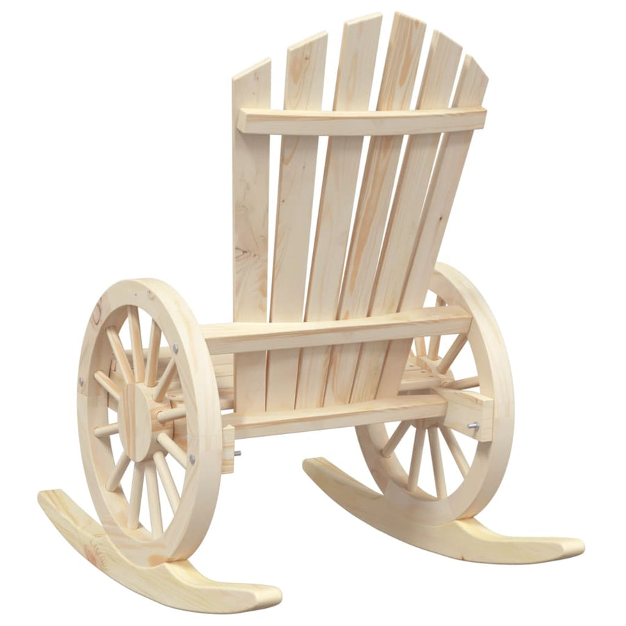 Schommelstoelen 2 St Adirondack Massief Vurenhout Zwart En Crème