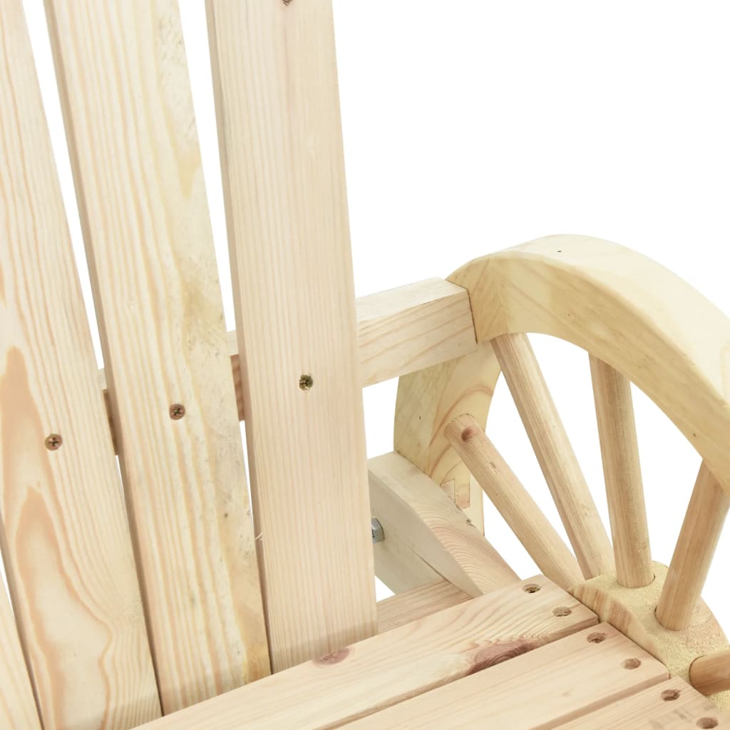 Schommelstoelen 2 St Adirondack Massief Vurenhout Zwart En Crème