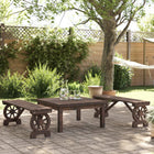 Tuinbank massief vurenhout 2 st 115x28x39.5 cm