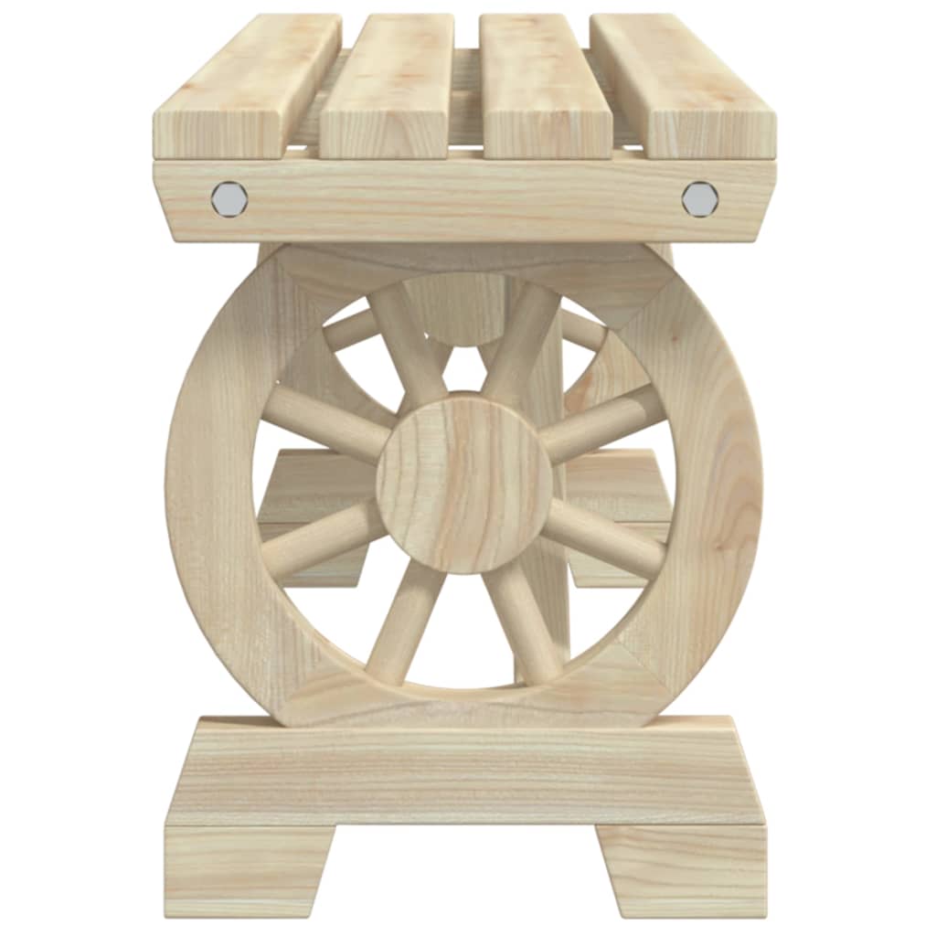 3-Delige Tuinset Massief Vurenhout Zwart En Crème