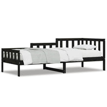 Slaapbank Massief Grenenhout 80 x 200 cm Zwart