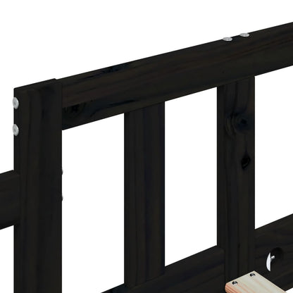 Slaapbank Massief Grenenhout 80 x 200 cm Zwart