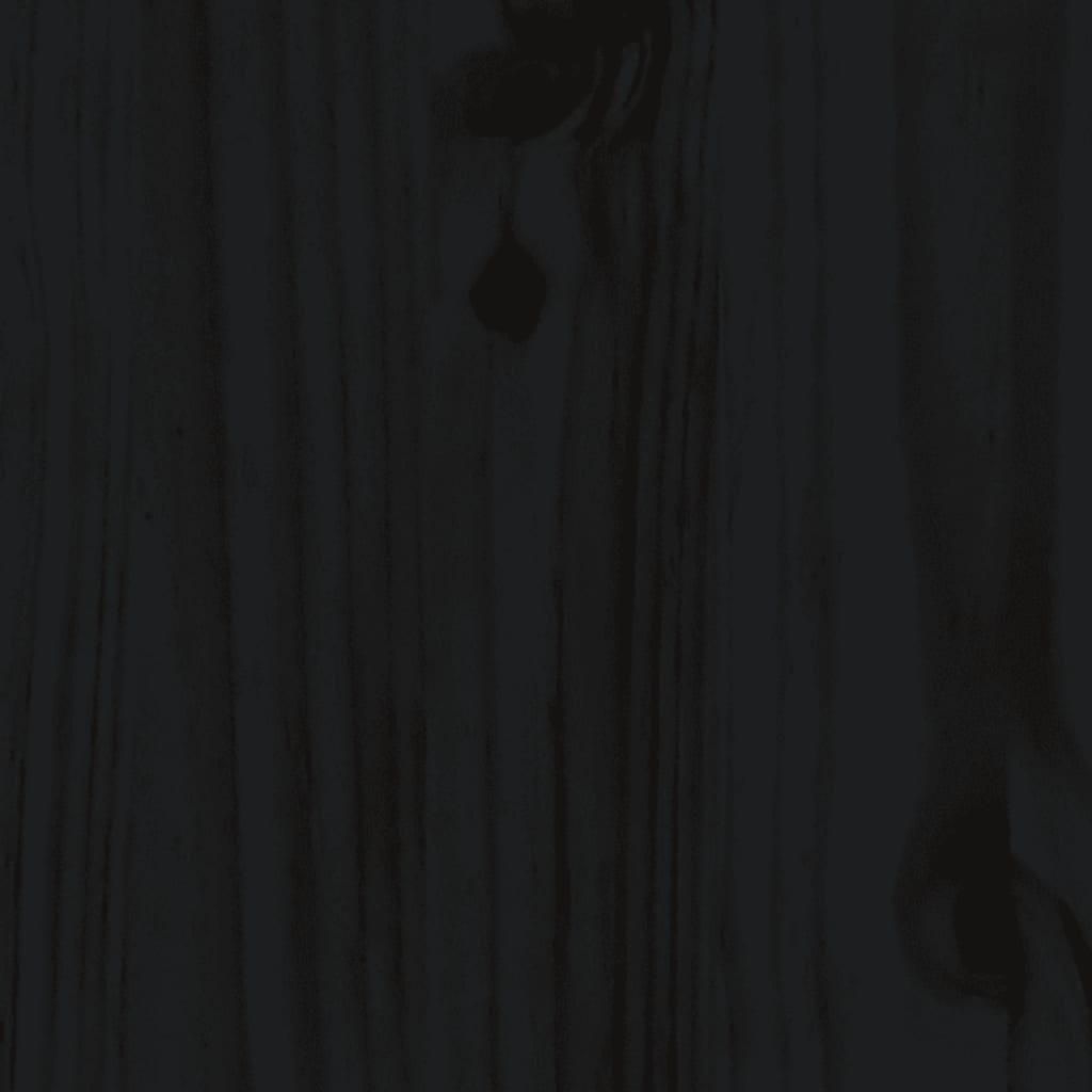 Slaapbank Massief Grenenhout 80 x 200 cm Zwart