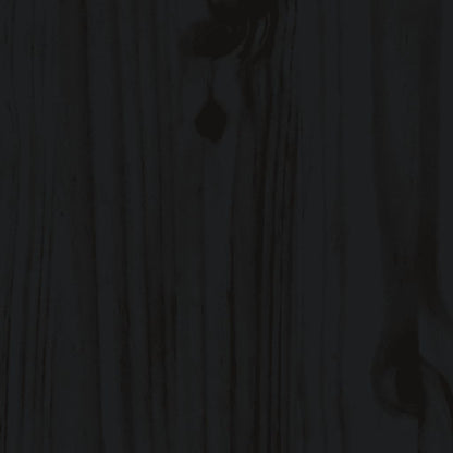 Slaapbank Massief Grenenhout 80 x 200 cm Zwart