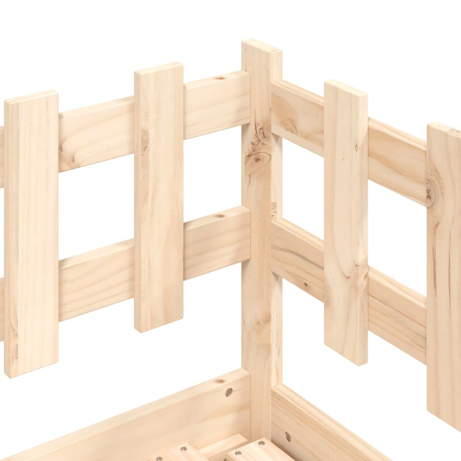 Slaapbank Uitschuifbaar 2X(80X200) Cm Massief Grenenhout 80 x 200 cm Naturel