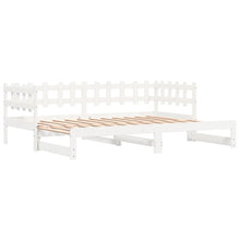 Slaapbank Uitschuifbaar 2X(80X200) Cm Massief Grenenhout 80 x 200 cm Wit