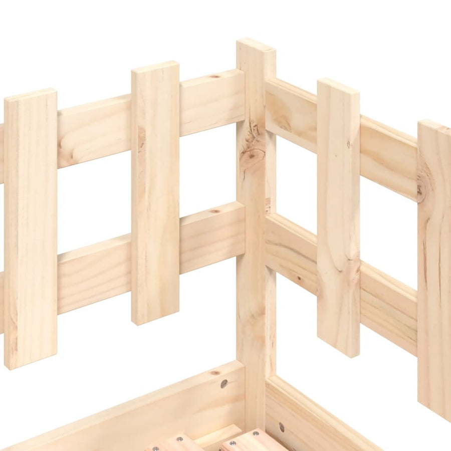 Slaapbank Uitschuifbaar Massief Grenenhout 2X(90X200) Cm 90 x 200 cm Naturel