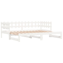 Slaapbank Uitschuifbaar Massief Grenenhout 2X(90X200) Cm 90 x 200 cm Wit