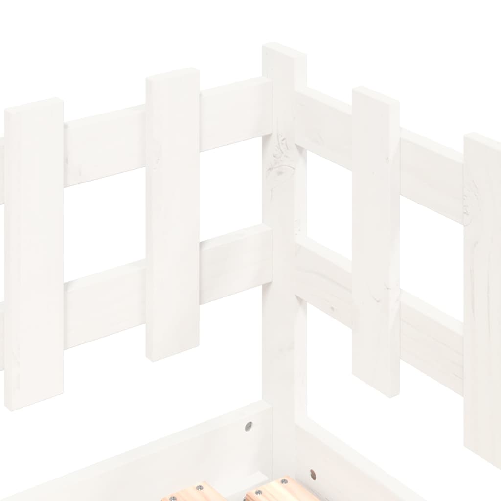 Slaapbank Uitschuifbaar Massief Grenenhout 2X(90X200) Cm 90 x 200 cm Wit