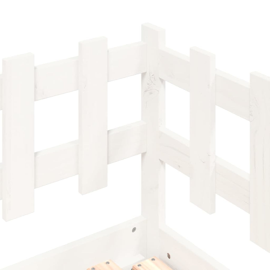 Slaapbank Uitschuifbaar Massief Grenenhout 2X(90X200) Cm 90 x 200 cm Wit