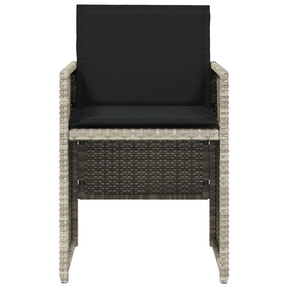 Tuinstoelen Met Kussens Poly Rattan Lichtgrijs