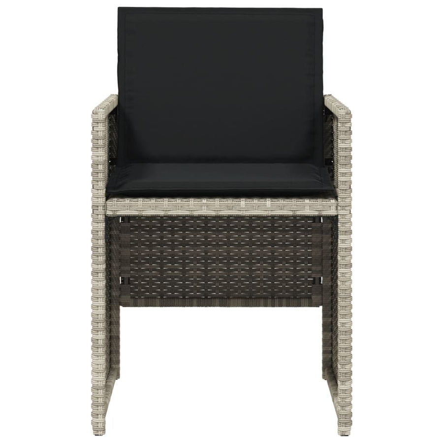 Tuinstoelen Met Kussens Poly Rattan Lichtgrijs