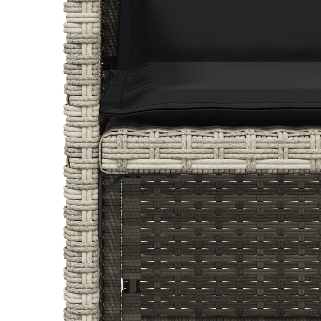 Tuinstoelen Met Kussens Poly Rattan Lichtgrijs