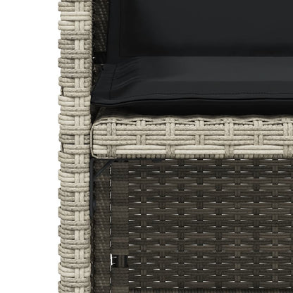 Tuinstoelen Met Kussens Poly Rattan Lichtgrijs