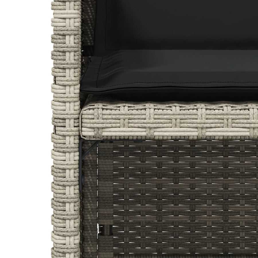 Tuinstoelen Met Kussens Poly Rattan Lichtgrijs