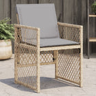 Tuinstoelen 4 stuks poly rattan gemengd beige