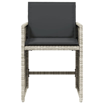 Tuinstoelen Met Kussens Poly Rattan Lichtgrijs