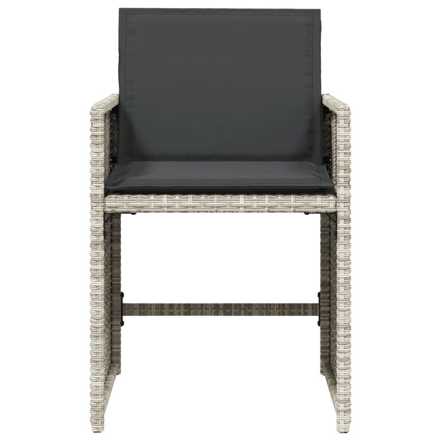 Tuinstoelen Met Kussens Poly Rattan Lichtgrijs