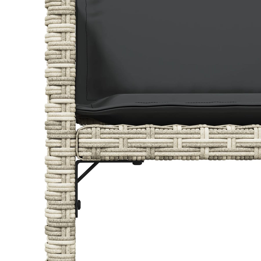 Tuinstoelen Met Kussens Poly Rattan Lichtgrijs