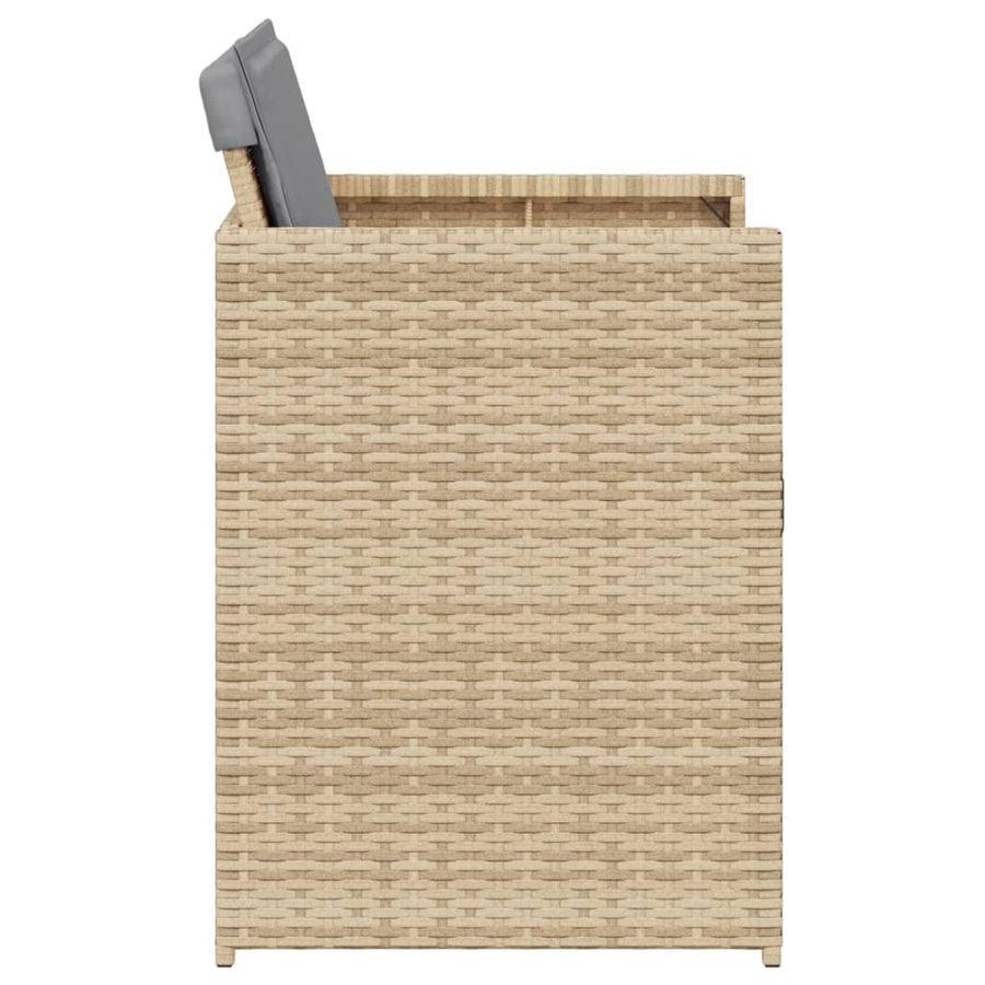 Tuinstoelen 4 St Met Kussens Poly Rattan Gemengd Beige