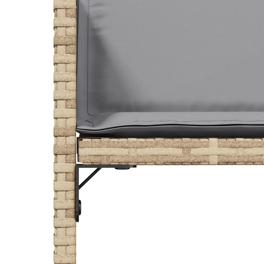 Tuinstoelen 4 St Met Kussens Poly Rattan Gemengd Beige