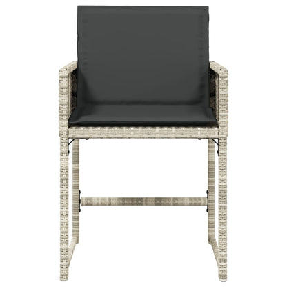 Tuinstoelen Met Kussens Poly Rattan Lichtgrijs