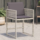 Tuinstoelen 4 stuks poly rattan lichtgrijs