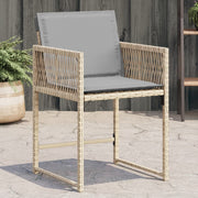 Tuinstoelen 4 stuks poly rattan gemengd beige