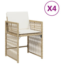 Tuinstoelen Met Kussens Poly Rattan Beige