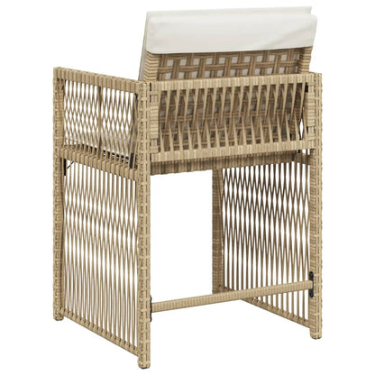 Tuinstoelen Met Kussens Poly Rattan Beige