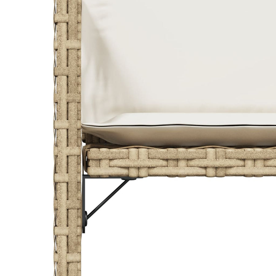 Tuinstoelen Met Kussens Poly Rattan Beige