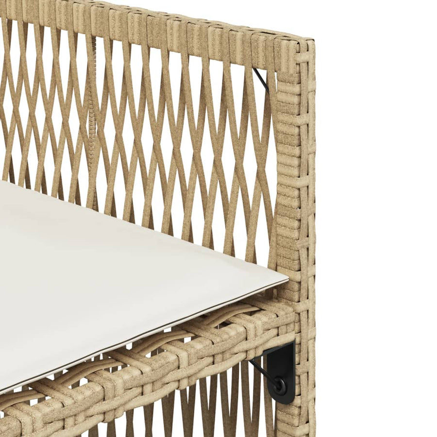 Tuinstoelen Met Kussens Poly Rattan Beige