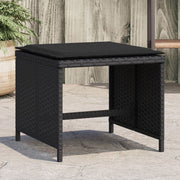 Tuinkrukken 4 stuks 41x41x36 cm poly rattan zwart