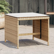 Tuinkrukken set 4 stuks 41x41x36 cm poly rattan beige