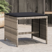Tuinkrukken 4 stuks 41x41x36 cm poly rattan lichtgrijs