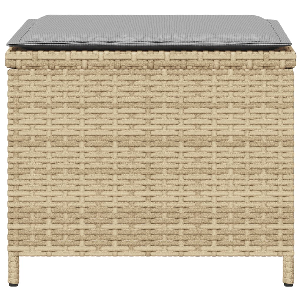 Tuinkrukken 4 St Met Kussens 41X41X36 Cm Poly Rattan Beige