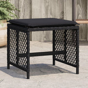 Tuinkrukken 4 stuks 41x41x36 cm poly rattan zwart