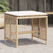 Tuinkrukken 4 stuks 41x41x36 cm poly rattan beige