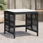 Tuinkrukken 4 stuks 41x41x36 cm polyrattan zwart met kussens
