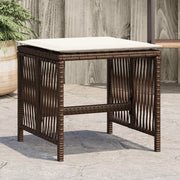 Tuinkruk 4 stuks 41x41x36 cm poly rattan bruin met kussens