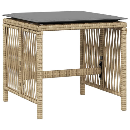 Tuinkrukken 4 st kussens 41x41x36 cm poly rattan gemengd beige